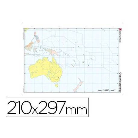 Mapa mudo Oceania politico