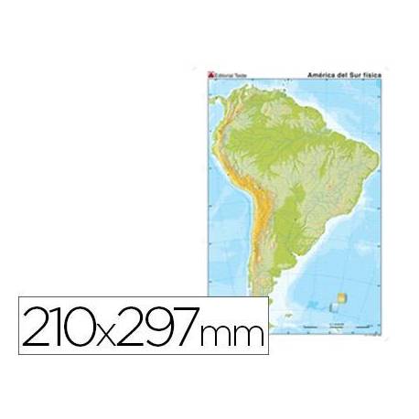 Mapa mudo America del Sur fisico