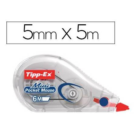 Corrector Tipp-ex cinta mini mouse. Medidas 5 mm x 6 m.