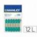 Lapices cera blanda Manley caja 12 unidades color verde azulado