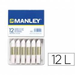 Lapices cera blanda Manley 6 unidades (04483) 
