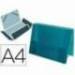 Carpeta Liderpapel portadocumentos gomas 36933 polipropileno Din A4 color verde translucido lomo 25 mm