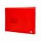 Carpeta liderpapel clasificador fuelle 32110 polipropileno Din A4 color rojo transparente 13 departamentos.