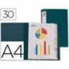 Carpeta escaparate 30 fundas fijas Beautone verde