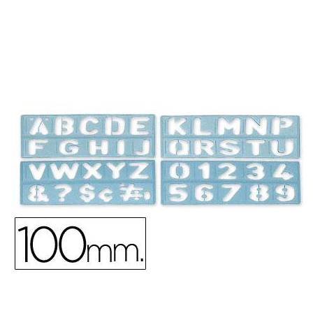 Plantilla Liderpapel rotulacion con 1800 letras y numeros 100 mm