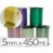 Cinta fantasia en bobina 450 m de (largo) x 5 mm de (ancho)