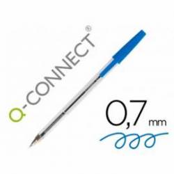 Boligrafo transparente Q-Connect Azul 0,7 mm