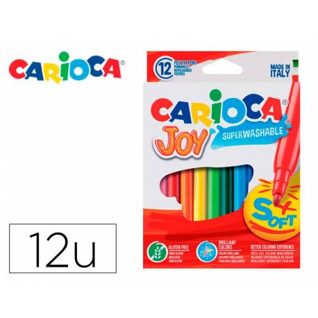 Rotulador Carioca Joy finos lavables caja de 12 rotuladores