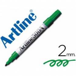 Rotulador Artline EK-500 punta redonda 2 mm recargable verde para pizarra