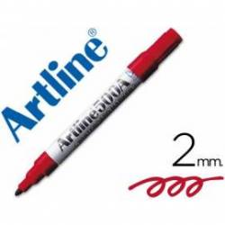 Rotulador Artline EK-500 punta redonda 2 mm recargable rojo para pizarra