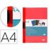 CARPETA LIDERPAPEL DOSSIER PINZA LATERAL POLIPROPILENO DIN A4 COLOR ROJO TRANSLUCIDO 60 HOJAS PINZA DESLIZANTE