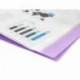 Carpeta escaparate Liderpapel DIN A4 poliporpileno con 40 fundas violeta