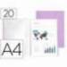 Carpeta escaparate Liderpapel DIN A4 poliporpileno con 20 fundas violeta
