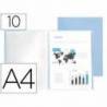 Carpeta escaparate Liderpapel DIN A4 10 fundas polipropileno azul