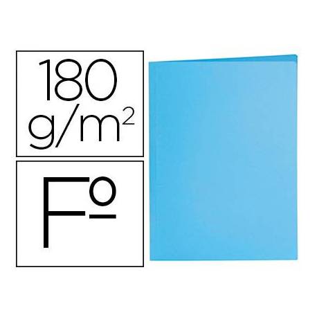 Subcarpeta de cartulina Liderpapel tamaño folio color azul pastel 180g/m2