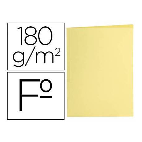 Subcarpeta de cartulina Liderpapel tamaño folio color Amarillo pastel 180g/m2