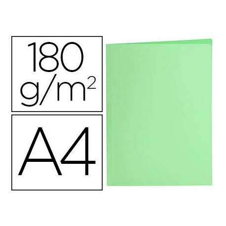 Subcarpeta de cartulina Liderpapel Din A4 color Verde pastel 180g/m2