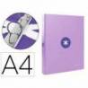 Carpeta Antartik 4 anillas DIN A4 Carton forrado en Color Lila