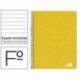 Cuaderno Espiral Liderpapel Write Tamaño Folio 80 hojas Rayado Horizontal Color Amarillo