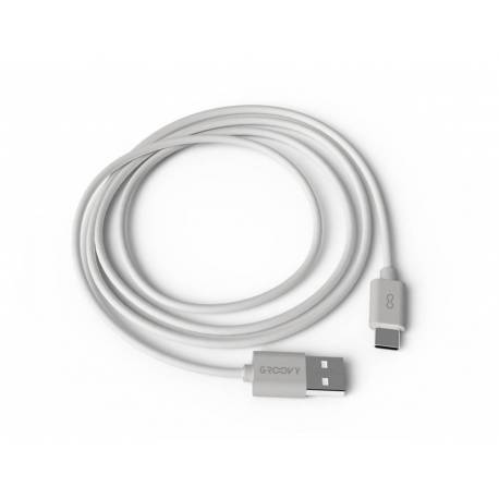 CABLE GROOVY USB-A A TIPO C LONGITUD 1 MT BLANCO