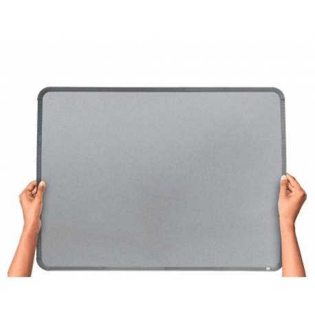 Pizarra Q-Connect trípode marco color gris 90x60 cm (38179)