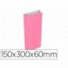 SOBRE PAPEL BASIKA CELULOSA COLOR ROSA CON FUELLE S 150X300X60 MM PAQUETE DE 25 UNIDADES
