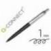 BOLIGRAFO MARCA Q-CONNECT PREMIUM METALICO RETRACTIL CON CLIP COLOR NEGRO PUNTA 1 MM
