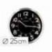 RELOJ Q-CONNECT DE PARED METALICO REDONDO 25 CM MOVIMIENTO SILENCIOSO COLOR CROMADO CON ESFERA COLOR NEGRA