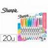 ROTULADOR MARCA SHARPIE PERMANENTE S-NOTE PUNTA BISELADA TRAZO 1,2 /3,87 MM BLISTER 20 UNIDADES COLORES SURTIDOS