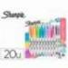 ROTULADOR MARCA SHARPIE PERMANENTE S-NOTE PUNTA BISELADA TRAZO 1,2 /3,87 MM BLISTER 20 UNIDADES COLORES SURTIDOS