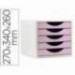 FICHERO CAJONES DE SOBREMESA Q-CONNECT 5 CAJONES COLOR ROSA 270X340X260 MM