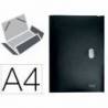 CARPETA LEITZ RECYCLE GOMAS TRES SOLAPAS DIN A4 POLIPROPILENO COLOR NEGRO