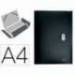 CARPETA LEITZ RECYCLE GOMAS TRES SOLAPAS DIN A4 POLIPROPILENO COLOR NEGRO