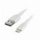CABLE BELKIN CAA001BT1MWH LIGHTNING A USB-A BOOST CHARGE LONGITUD 1 M BLANCO