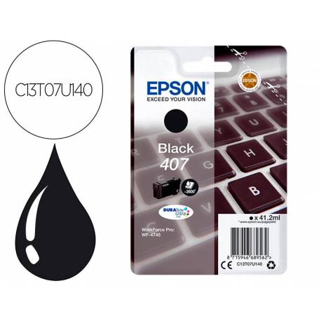 CARTUCHO INK-JET EPSON 407 COLOR NEGRO C13T07U140