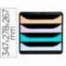 FICHERO DE CAJONES SOBREMESA MARCA EXACOMPTA BIG-BOX AQUAREL NEGRO 4 CAJONES COLORES PASTEL GLOSSY