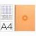 CUADERNO ESPIRAL LIDERPAPEL DIN A4 MICRO ANTARTIK CUADRICULADO 5 MM COLOR NARANJA 80 H