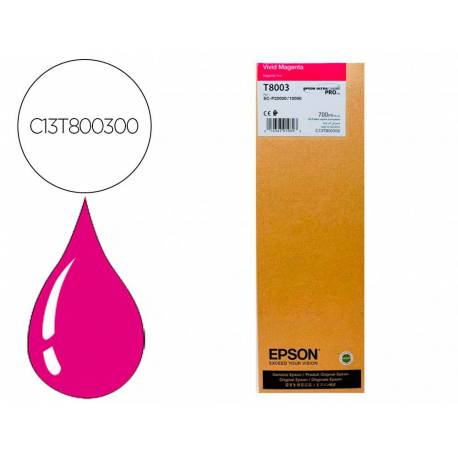 INK-JET EPSON SINGLEPACK VIVID COLOR MAGENTA T800300 ULTRACHROME PRO 700ML