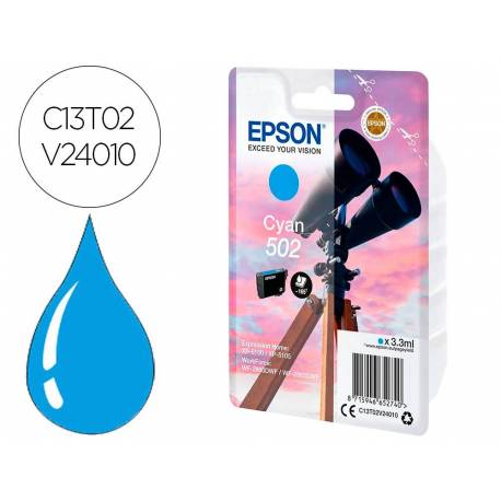 CARTUCHO INK-JET EPSON 502 COLOR CIAN C13T02V24010