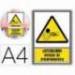 PICTOGRAMA ARCHIVO 2000 ATENCION RIESGO DE ATRAPAMIENTO PVC AMARILLO LUMINISCENTE 210X297 MM