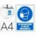 PICTOGRAMA ARCHIVO 2000 OBLIGATORIO EL USO DE MASCARILLA PVC AZUL 210X297 MM