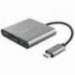 ADAPTADOR MARCA TRUST DALYX 3 EN 1 MULTIPUERTO USB-C / USB-A USB-C HDMI 2.0 COLOR ALUMINIO