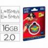 MEMORIA USB EMTEC FLASH 16 GB USB 2.0 COLLECTOR WONDER WOMAN SILICONA