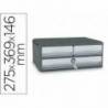 FICHERO CAJONES DE SOBREMESA CEP MOOV UP RECICLADO 80% CON CERRADURA RECICLADO 80% 3 CAJONES GRIS