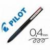 BOLIGRAFO PILOT SUPERGRIP 4 COLORES RETRACTIL SUJECION DE CAUCHO TINTA BASE DE ACEITE CUERPO COLOR NEGRO