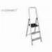 ESCALERA Q-CONNECT DE ALUMINIO CON 3 PELDAÑOS 590X400X1260 MM PESO MAXIMO 150 KG EN-131