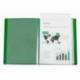 Carpeta Liderpapel 60 fundas canguro pp Din A4 color verde translucido portada y lomo personalizable
