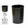 CUBILETE PORTALAPICES Q-CONNECT PLASTICO COLOR NEGRO OPACO