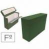 CAJA TRANSFERENCIA MARIOLA FOLIO DOBLE CARTON FORRADO GELTEX LOMO 20 CM COLOR VERDE 390 x 255 x 200 MM
