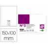 Ficha marca liderpapel lisa nº3 100x150mm paquete de 100 180g